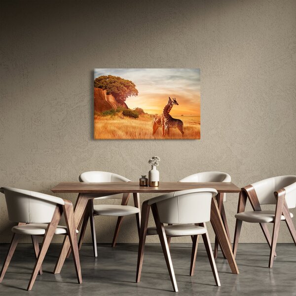 Kép - Zsiráfok Afrikában (90x60 cm)