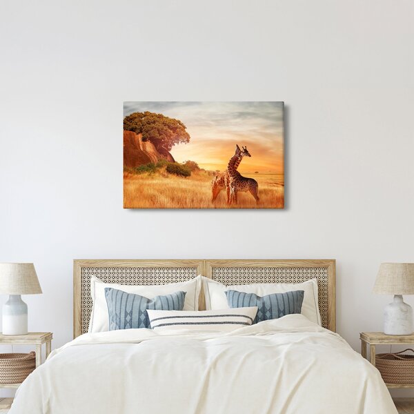 Kép - Zsiráfok Afrikában (90x60 cm)