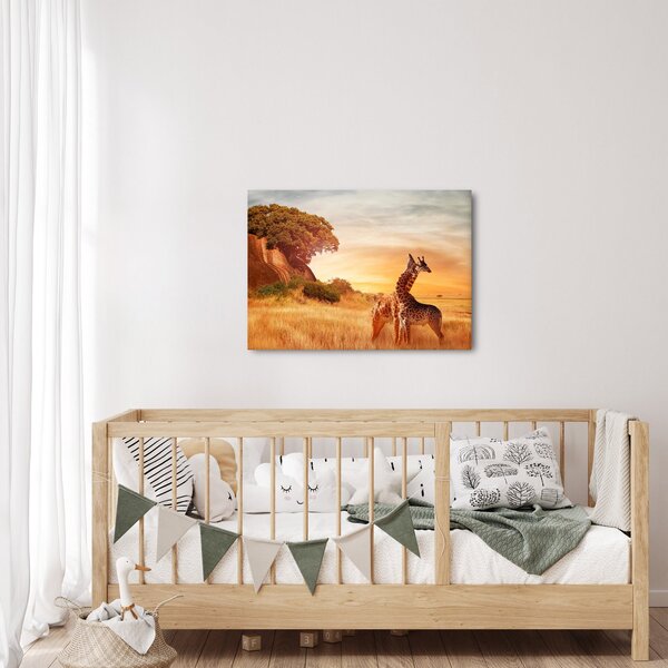 Kép - Zsiráfok Afrikában (70x50 cm)