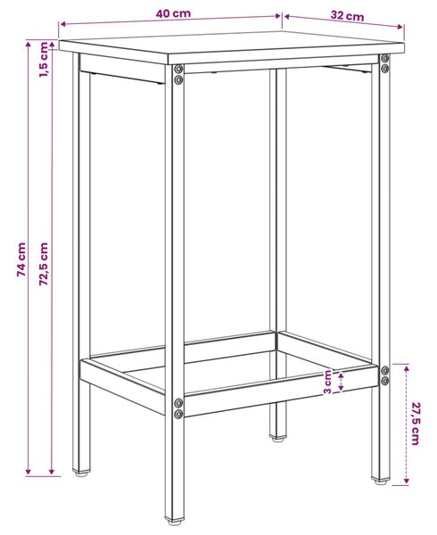 Bárszék Antik Fa 40 x 32 x 74 cm Szerelt Fa