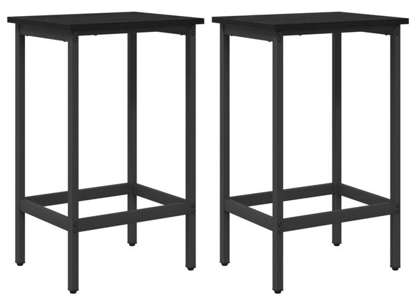 Bárszék 2 db Fekete Tölgy 40 x 32 x 74 cm Szerelt Fa