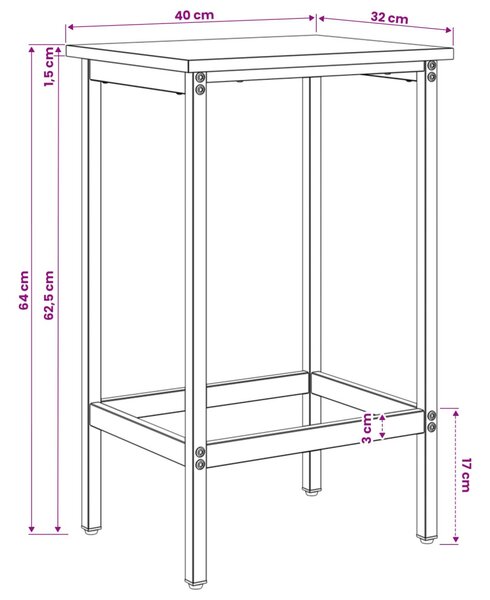 Bárszék Antik Fa 40 x 32 x 64 cm Szerelt Fa
