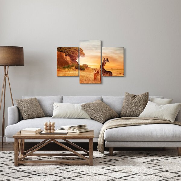 Kép - Zsiráfok Afrikában (90x60 cm)