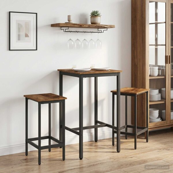Bárszék 2 db Antik Fa 40 x 32 x 74 cm Szerelt Fa