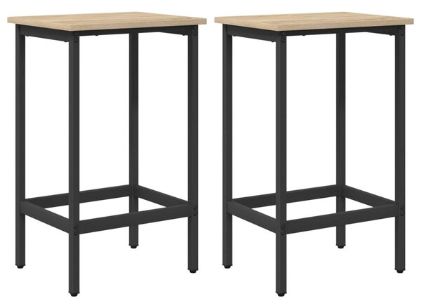Bárszék 2 db Sonoma Tölgy 40 x 32 x 74 cm Szerelt Fa