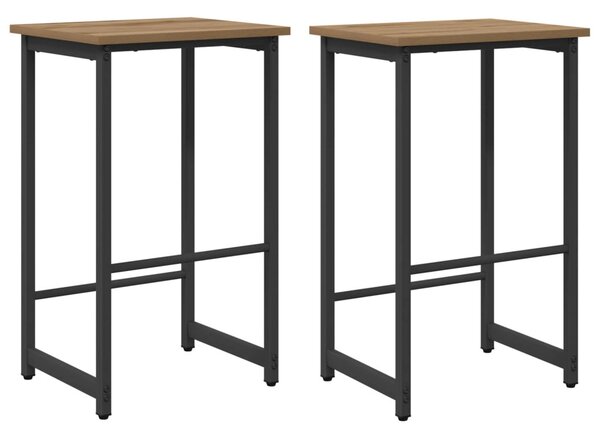 Bárszék 2 db Kézműves Tölgy 40 x 32 x 74 cm Szerelt Fa
