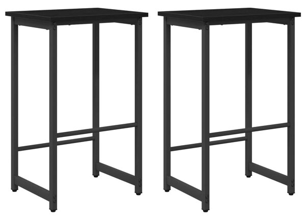 Bárszék 2 db Fekete Tölgy 40 x 32 x 74 cm Szerelt Fa