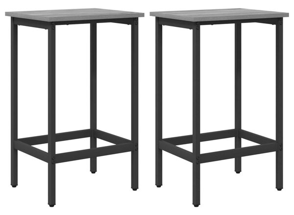 Bárszék 2 db Szürke Sonoma 40 x 32 x 64 cm Szerelt Fa