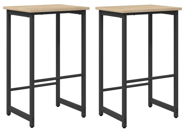 Bárszék 2 db Sonoma Tölgy 40 x 32 x 74 cm Szerelt Fa
