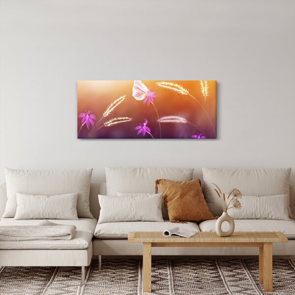 Kép - Rózsaszín pillangó (120x50 cm)