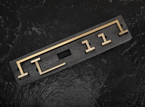 Fürdőszobai kiegészítő szett Rio Brush Gold 4 darabos