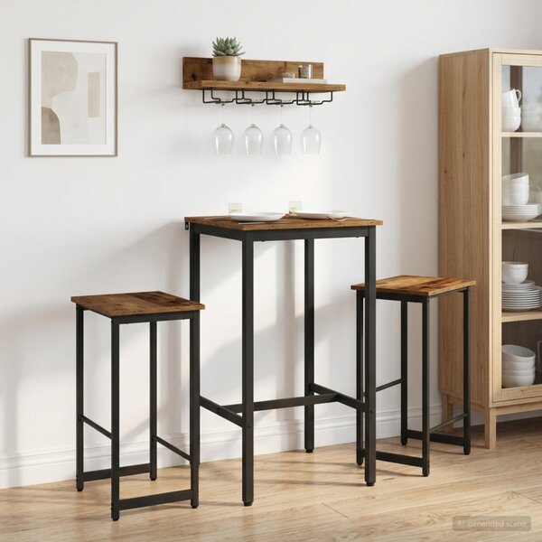 Bárszék 2 db Antik Fa 40 x 32 x 64 cm Szerelt Fa