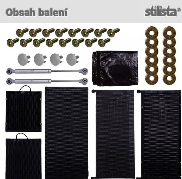 STILISTA Kerti tároló doboz 122 x 62 x 56 cm fekete