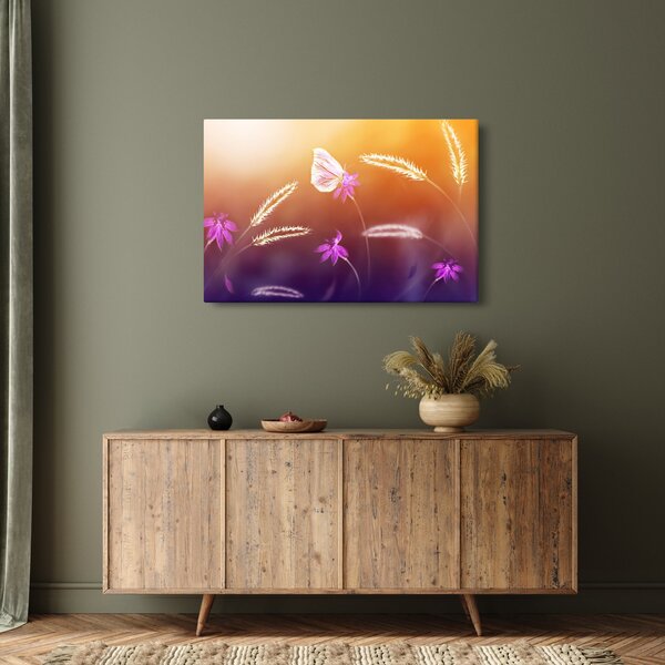Kép - Rózsaszín pillangó (90x60 cm)