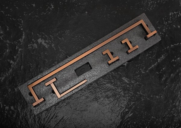 Fürdőszobai kiegészítő szett Rio Brush Copper 4 darabos