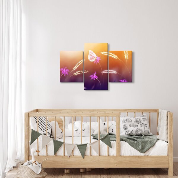 Kép - Rózsaszín pillangó (90x60 cm)