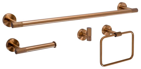 Fürdőszobai kiegészítő szett GRID Brush Copper 4 darabos