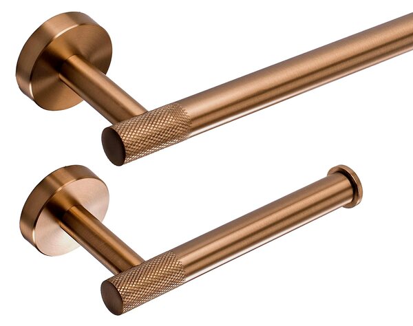 Fürdőszobai kiegészítő szett GRID Brush Copper 4 darabos