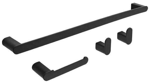Fürdőszobai kiegészítő szett Mati Black 4 darabos