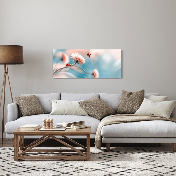 Kép - Katicabogarak a virágon (120x50 cm)