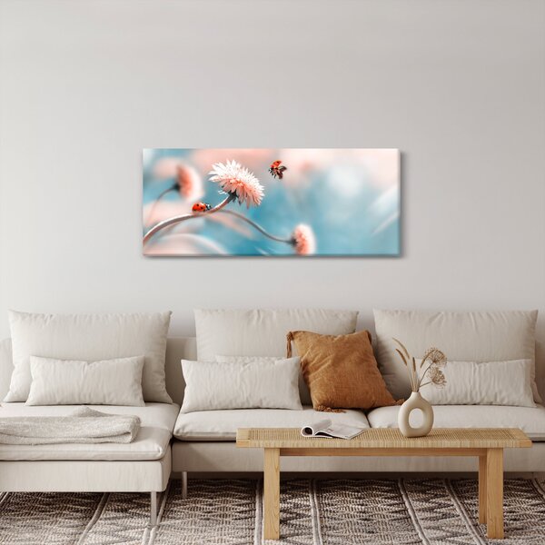 Kép - Katicabogarak a virágon (120x50 cm)