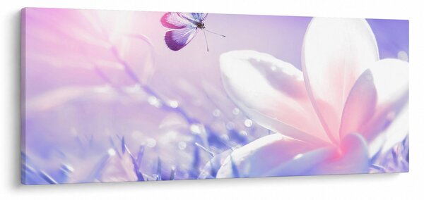 Kép - Pillangó érkezése a virágra (120x50 cm)