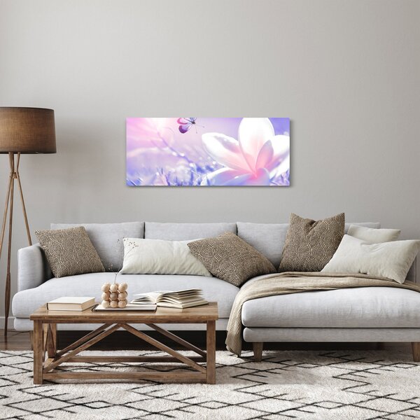 Kép - Pillangó érkezése a virágra (120x50 cm)