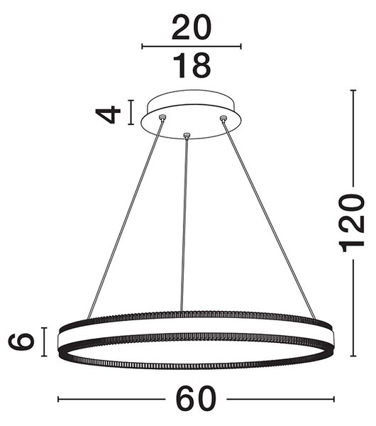 Alaro LED egyágú függesztett lámpa