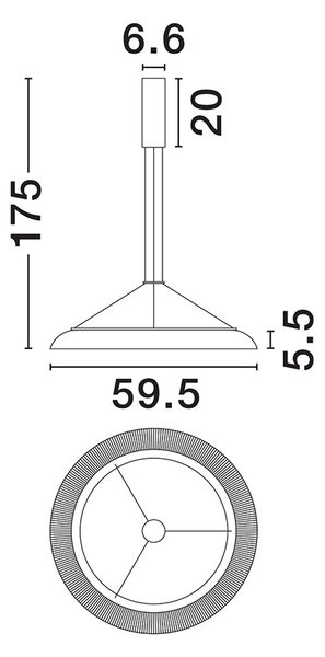 Mantle LED egyágú függesztett lámpa
