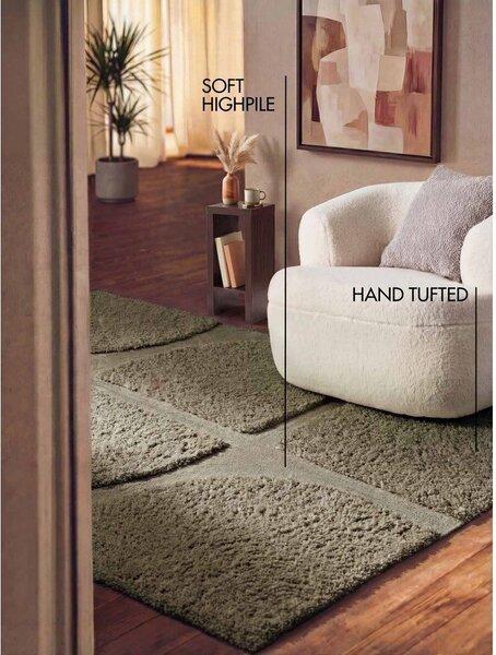 Khaki kézi szövésű szőnyeg 120x180 cm Lambeth Jasper – Ted Baker