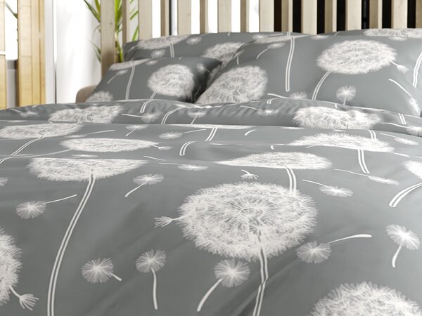 Pamut ágyneműhuzat DANDELION BLEND szürke hotel zsebes Ágyneműhuzat mérete: 70 x 90 cm | 140 x 200 cm