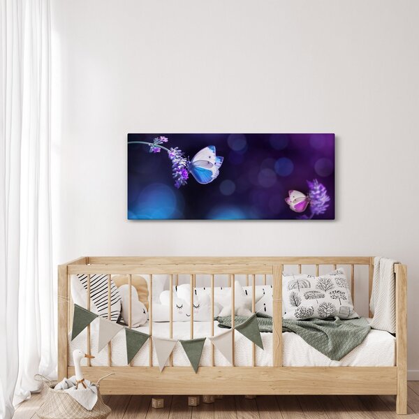 Kép - Pillangók a levendulán (120x50 cm)