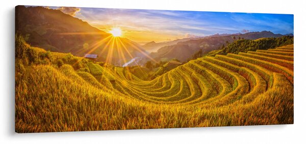 Kép - Rizs teraszok Vietnamban (120x50 cm)