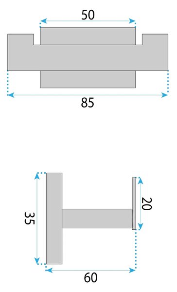 Fürdőszoba fogas OSTE 205 Chrome