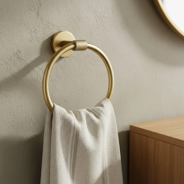 Fürdőszoba fogas Ring 5710 Galo Brush Gold