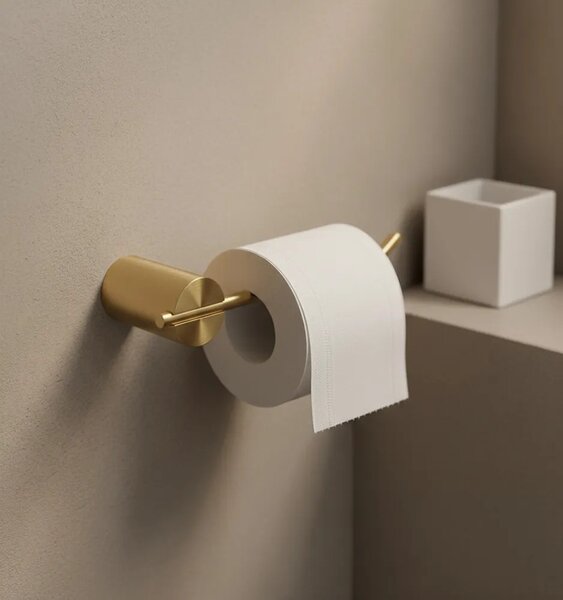 Falra szerelhető wc papír tartó Tomi 5809 Brush Gold