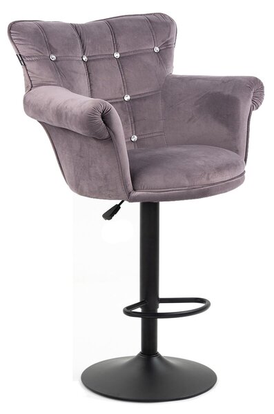 HR804CW Grafit modern velúr szék fekete lábbal