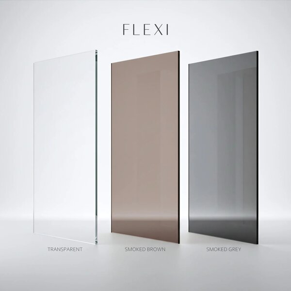 Zuhanyfal Rea Flexi Transparent / Black 100
