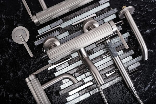 Fürdőkád csaptelep Argon Brush Nickel