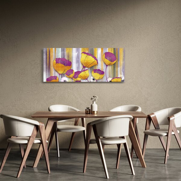 Kép - Virágok illusztrációja (120x50 cm)