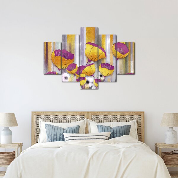 Kép - Virágok illusztrációja (150x105 cm)