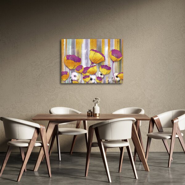 Kép - Virágok illusztrációja (70x50 cm)