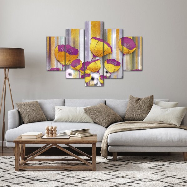 Kép - Virágok illusztrációja (150x105 cm)
