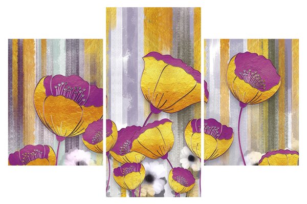 Kép - Virágok illusztrációja (90x60 cm)