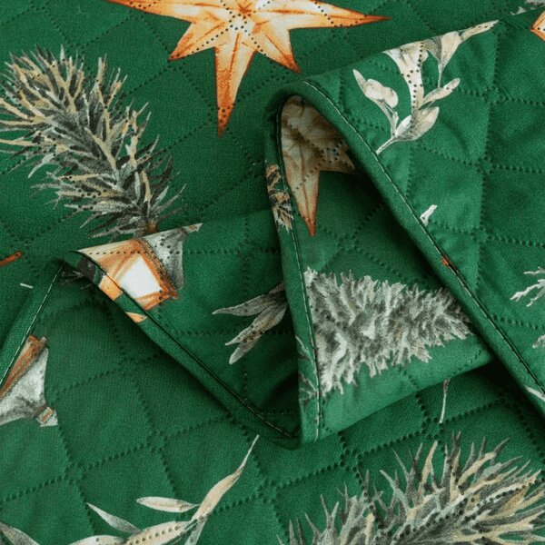 Ágytakaró GREEN CHRISTMAS zöld Méret: 170 x 210 cm