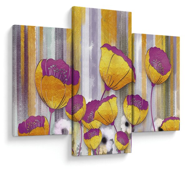 Kép - Virágok illusztrációja (90x60 cm)