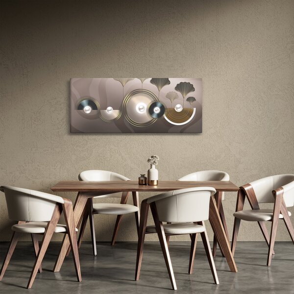 Kép - Aranybarna absztrakció (120x50 cm)