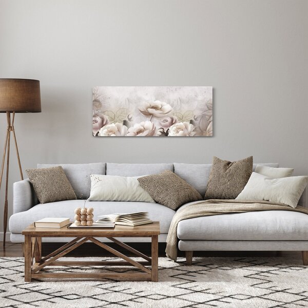 Kép - Rózsaszín bokrok (120x50 cm)