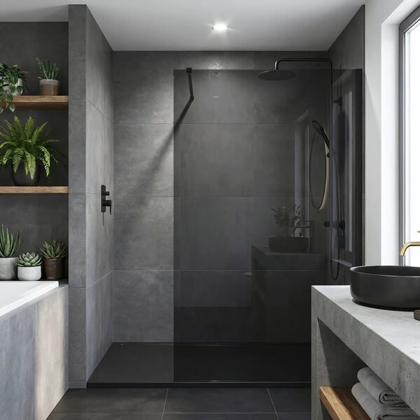 Zuhanyfal Rea Flexi Grey / Black 140