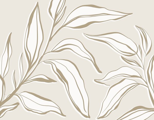Fotótapéta A természet ihlette minimalista levélmotívum, Modern fotótapéta, w00835 - Muralas.hu